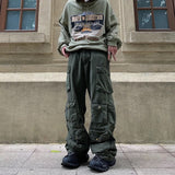 Multi-Pocket Wide Leg Cargo Pants