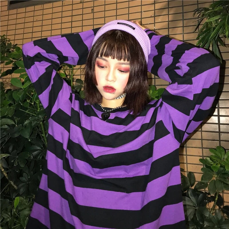 Purple Striped LS T-Shirt – COLDLINE CLOTHING