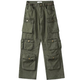 Multi-Pocket Wide Leg Cargo Pants