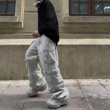 Multi-Pocket Wide Leg Cargo Pants