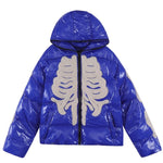 Skeleton Shiny Puffer Jacket