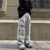 Multi-Pocket Wide Leg Cargo Pants