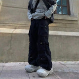 Multi-Pocket Wide Leg Cargo Pants
