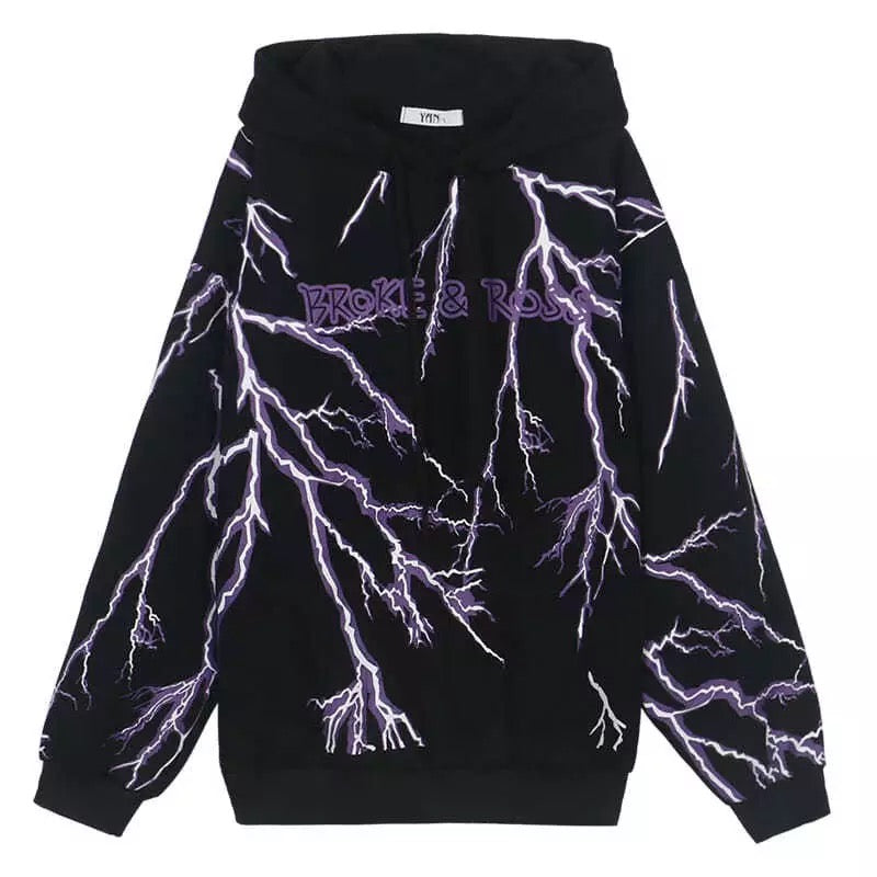 Purple lightning online hoodie