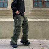 Multi-Pocket Wide Leg Cargo Pants