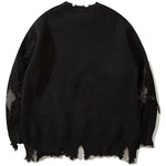 Distorted Skull Distressed Sweatshirt