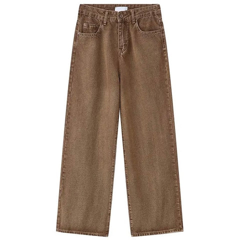 Coffee Brown Baggy Jeans