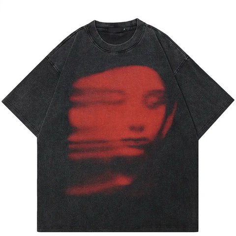 Faded Red Face T-shirt