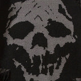 Distorted Skull Distressed Sweatshirt