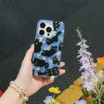 Floating Black Cat iPhone Case