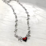 Barbed Wire x Heart Wings Necklace
