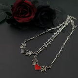 Barbed Wire x Heart Wings Necklace