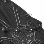 Spider Web Construction Cargo Jeans