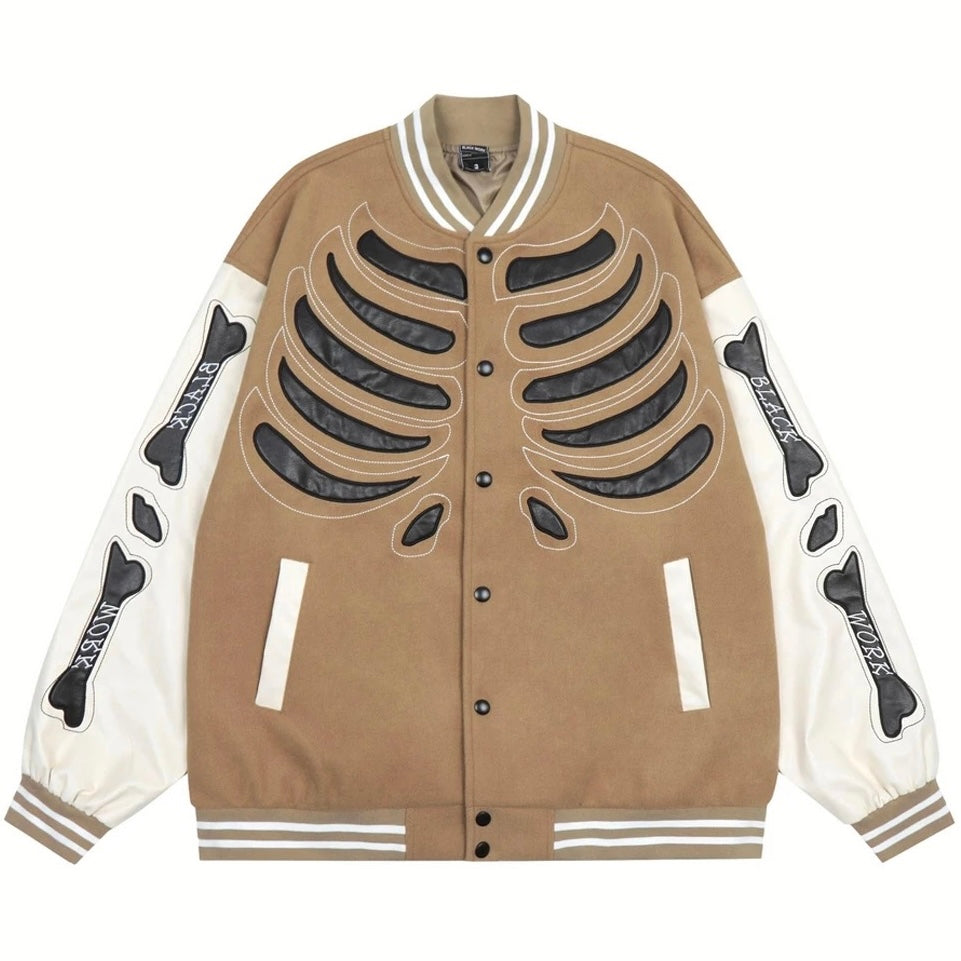 Skeleton Varsity Jacket – COLDLINE CLOTHING