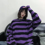 Purple Striped LS T-Shirt