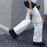 White Chained Cargo Pants