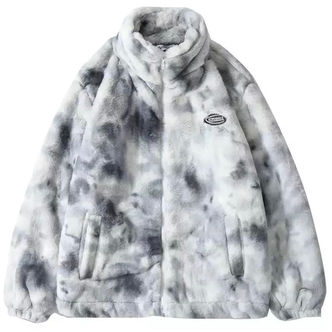 Faux Fur Tie-Dye Jacket â COLDLINE CLOTHING