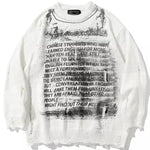 Hidden Words Distressed Sweatshirt