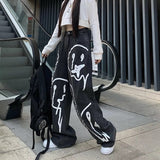 Retro Emoji Graffiti Jeans