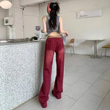 Red Washed Jeans