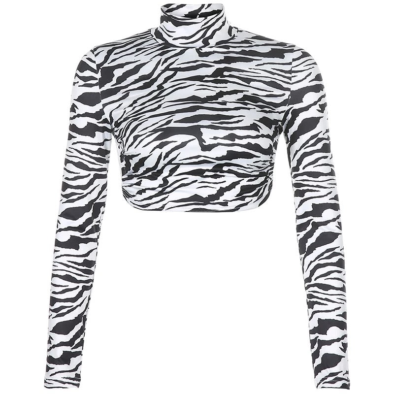 Zebra Pattern LS Crop Top – COLDLINE CLOTHING