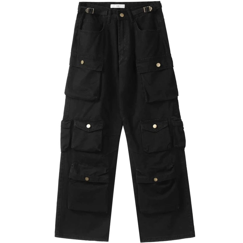 Multi-Pocket Wide Leg Cargo Pants – COLDLINE CLOTHING