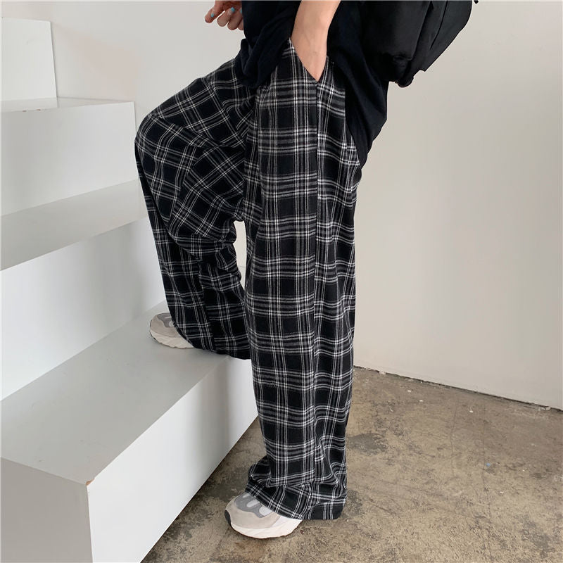 Black Plaid Wide Leg Pants – COLDLINE CLOTHING