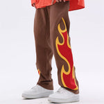 Flame Side Embroidered Pants