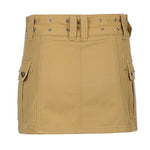 Y2K Buckled Belt Mini Denim Skirt