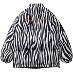 Zebra Pattern Puffer Jacket