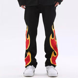 Flame Side Embroidered Pants