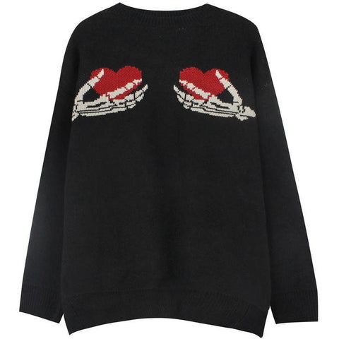 Skeleton Heart Snatcher Sweatshirt – COLDLINE CLOTHING