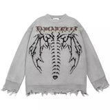 Dragon Skeleton X-Ray Distressed Sweatshirt