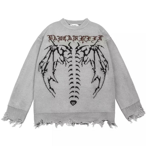 Dragon Skeleton X-Ray Distressed Sweatshirt – COLDLINE CLOTHING