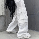 White Chained Cargo Pants