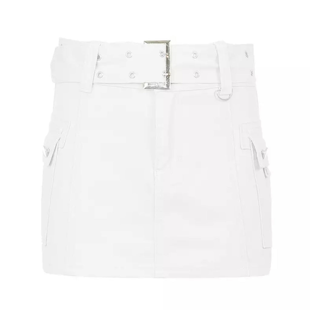 Y2K Buckled Belt Mini Denim Skirt – COLDLINE CLOTHING
