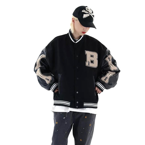 Skeleton Sleeve Varsity Jacket – COLDLINE CLOTHING